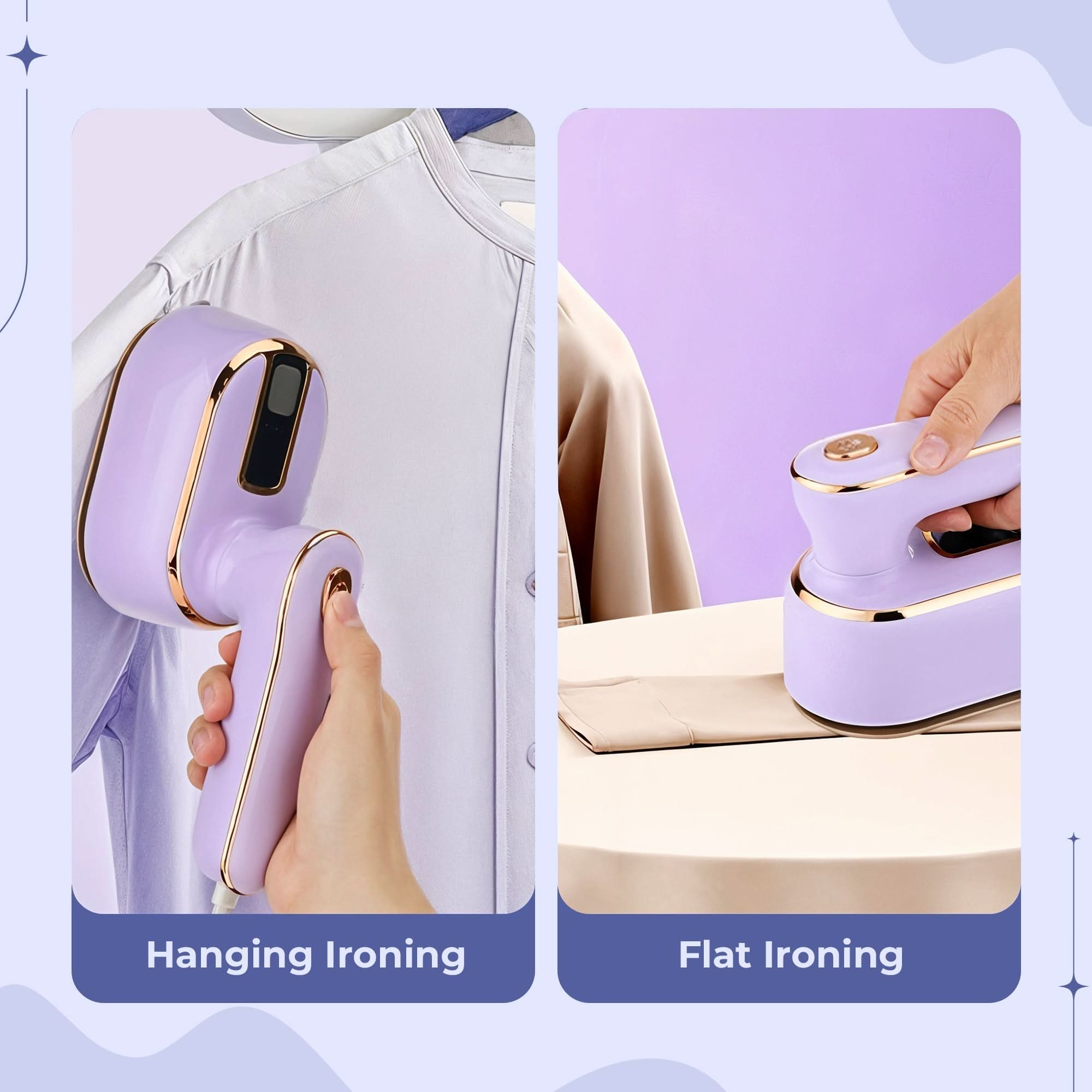 Portable Mini Steam Iron for Fast and Effective Wrinkle Elimination