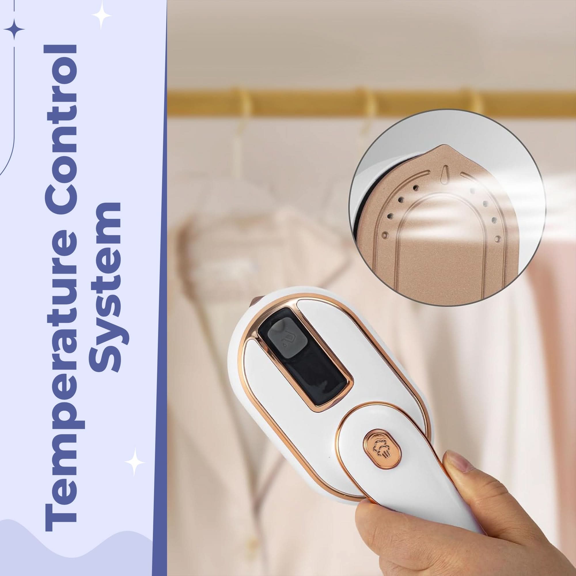 Portable Mini Steam Iron for Fast and Effective Wrinkle Elimination