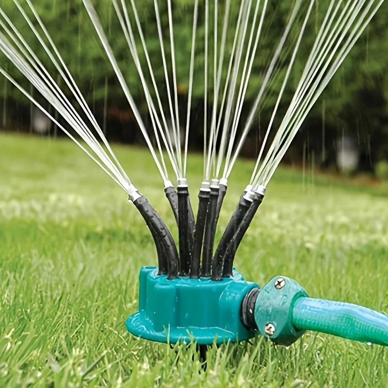 360 Degree Irrigation Garden Sprinkler - Adjustable 12-in-1 System