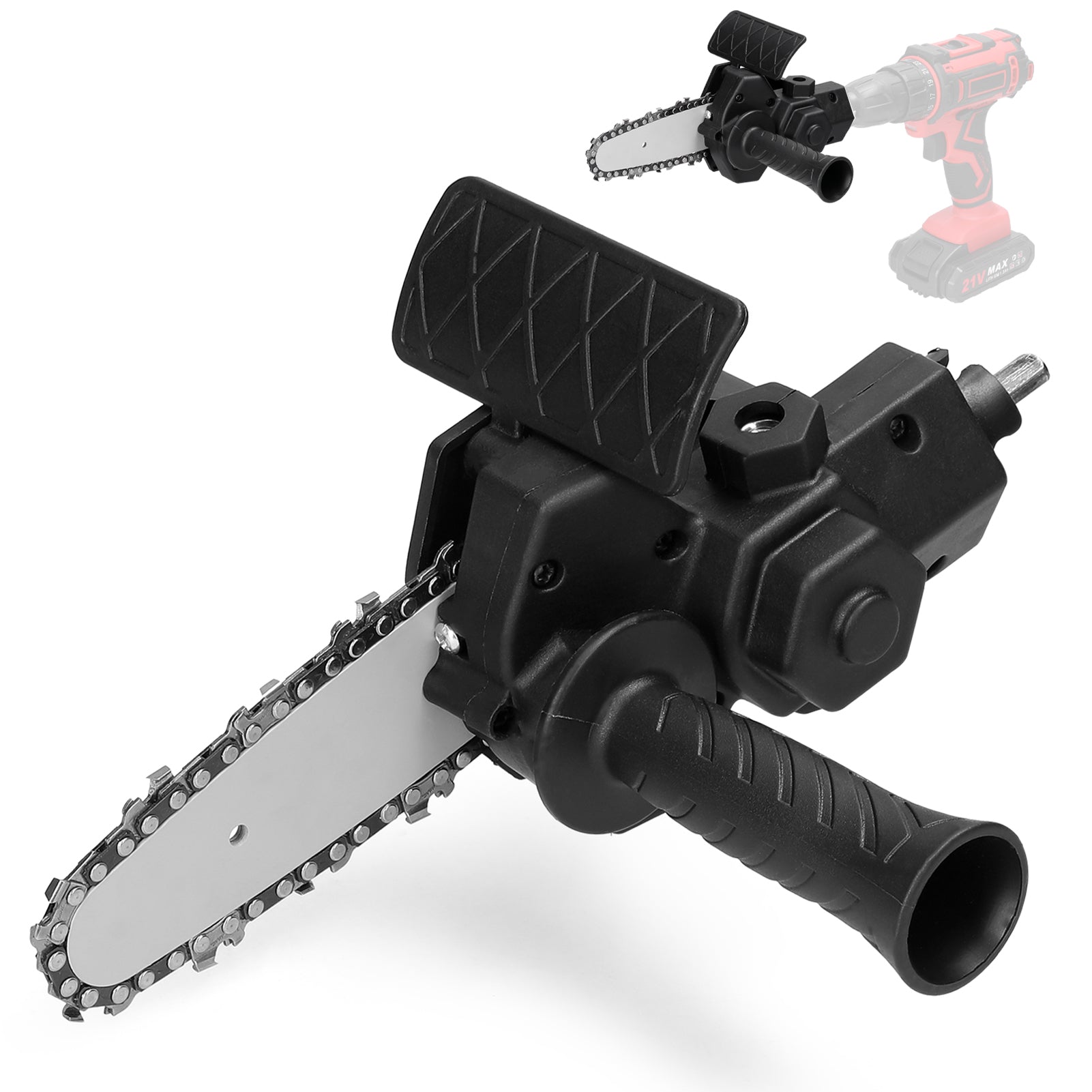 Compact Drill Attachment Chainsaw – Garden and Wood Cutting Tool