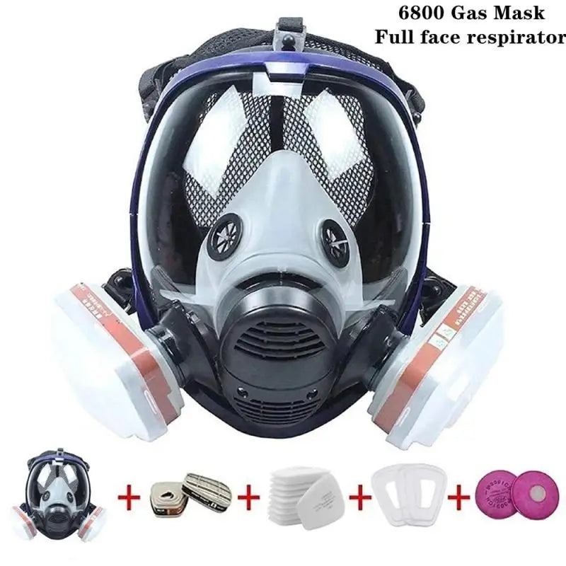 Complete Respiratory Mask with Clear Visor and Changeable Filter Cartridges