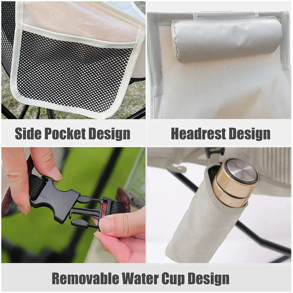 Lightweight Aluminum Frame Camping Chair - Holds Up to 150 kg