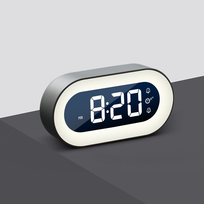 LED Digital Alarm Clock with Night Light and Soft Wake-Up Sounds