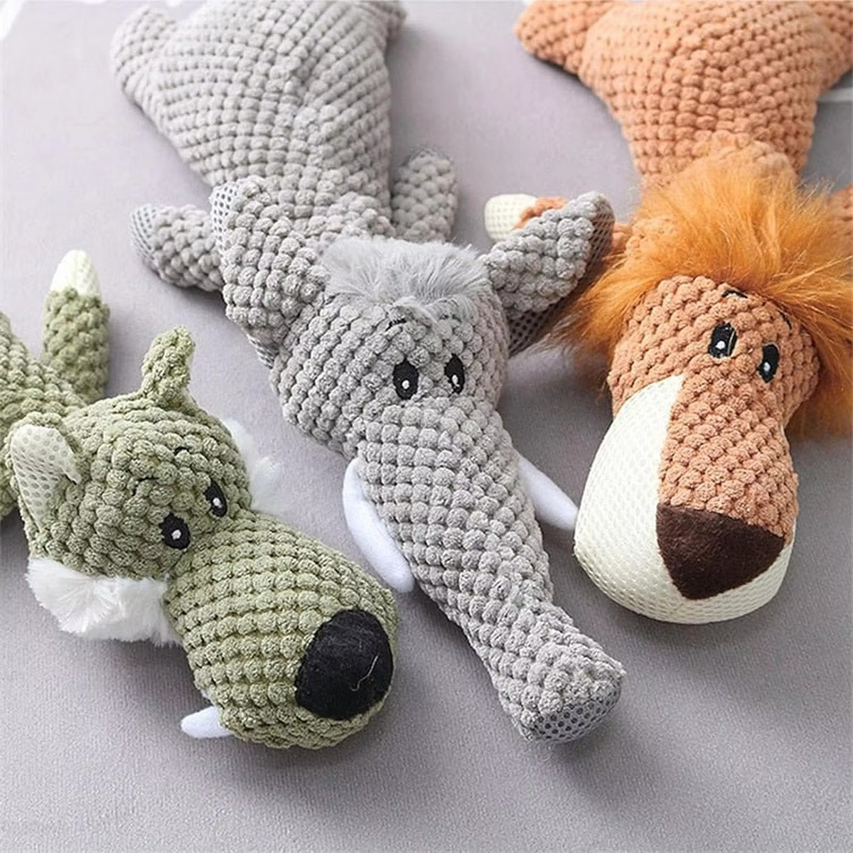 Plush Dog Toy for Large Breeds – Fleece, Machine Washable, Squeaker Inside