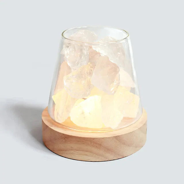 Salt Lamp from Himalayan Region with Diffuser and Rechargeable Battery