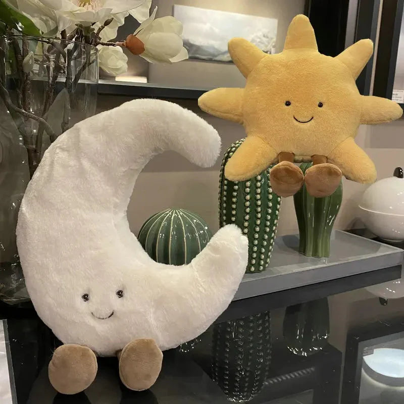 Soft Moon and Sun Shaped Pillow with Legs
