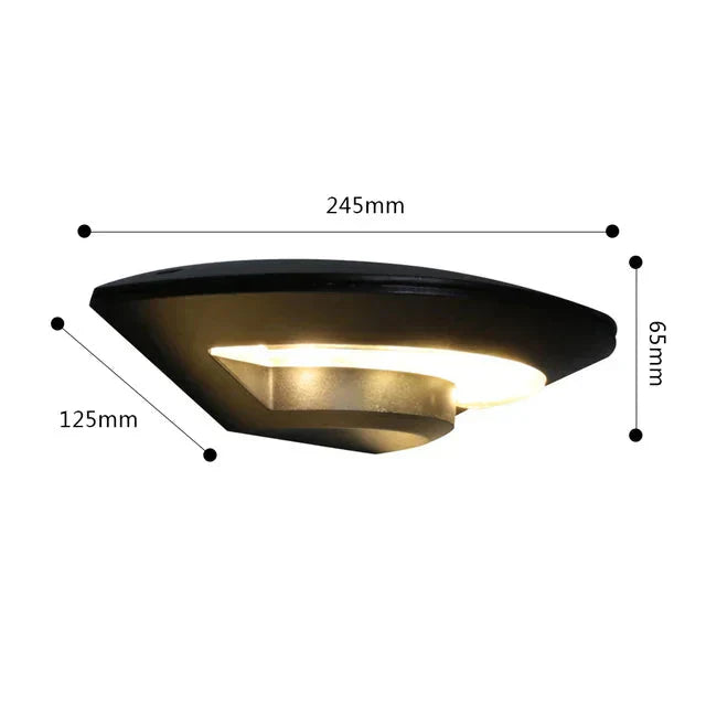 Weatherproof Black LED Wall Light for Outdoor Use - Energy Efficient