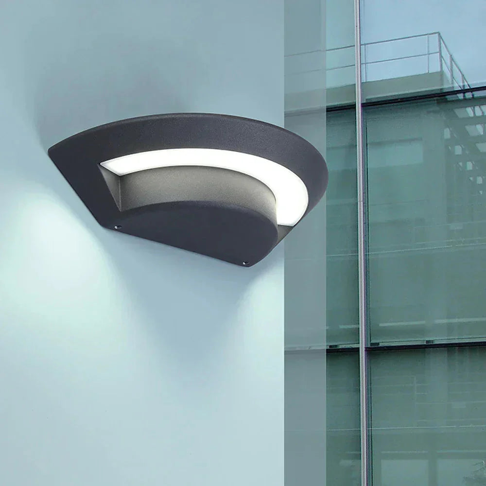 Weatherproof Black LED Wall Light for Outdoor Use - Energy Efficient