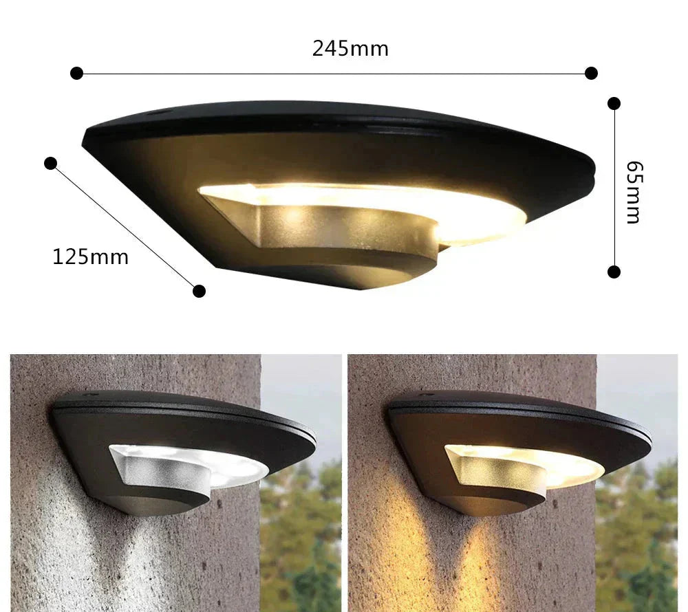 Weatherproof Black LED Wall Light for Outdoor Use - Energy Efficient