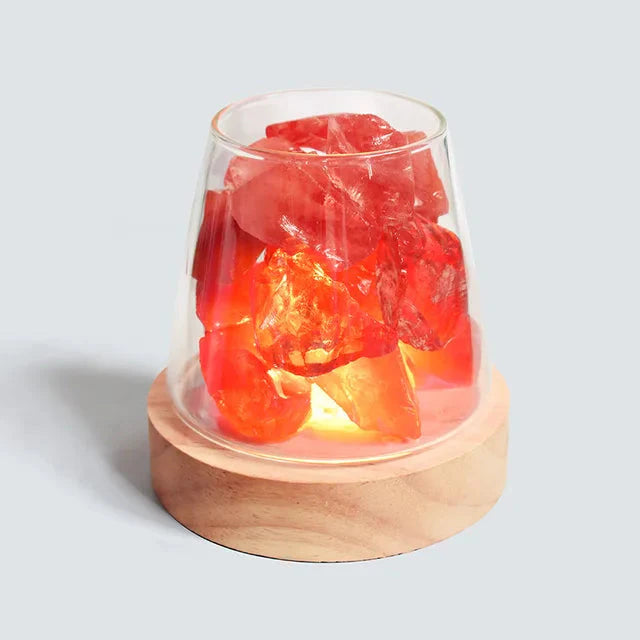 Salt Lamp from Himalayan Region with Diffuser and Rechargeable Battery