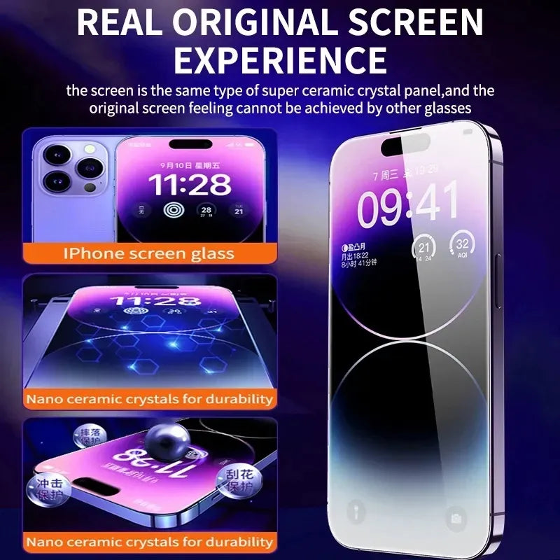 2-Pack Anti-Spy Tempered Glass Screen Protectors – Dust-Free with Alignment Kit