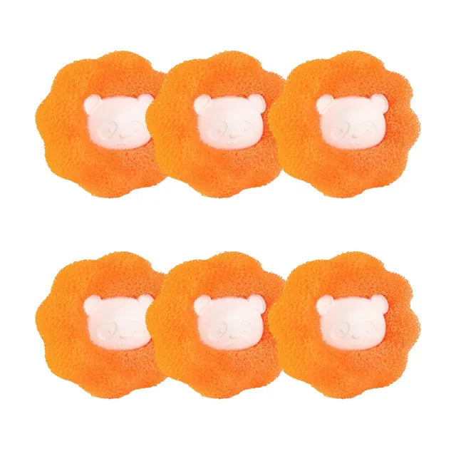 Set of 6 Laundry Balls for Pet Hair Removal – Hair-Free Washing