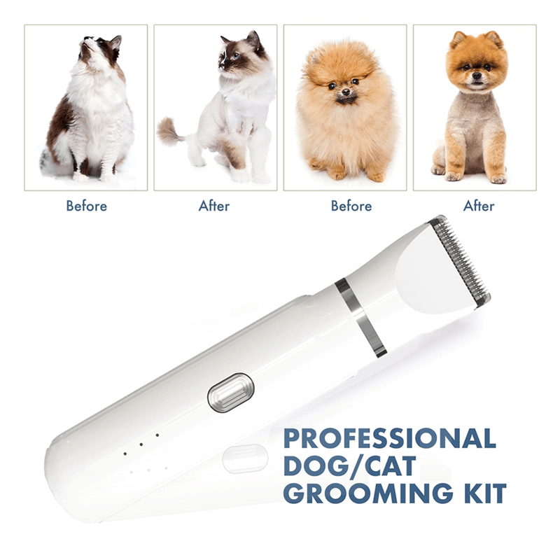 Pet Grooming Set: Dog Clippers, Nail Grinder & 4 Tools Included