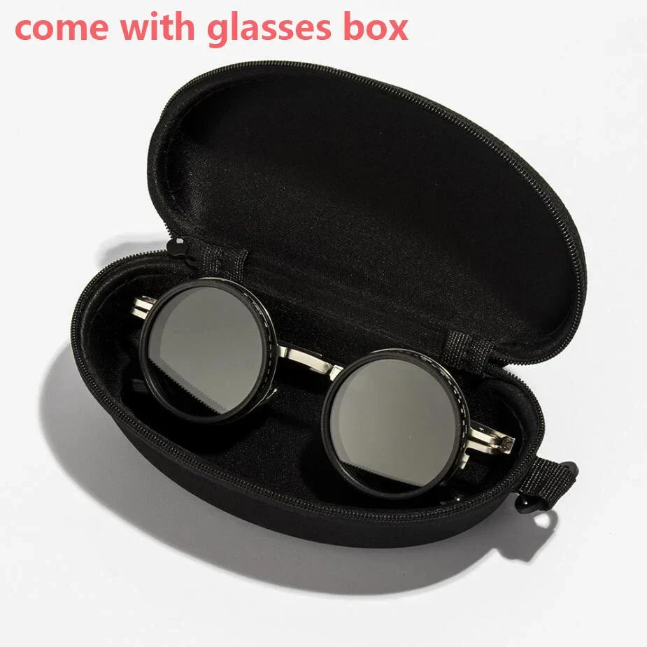 Round Frame Sunglasses with UV400 Protection – Adjustable Polarized Lens