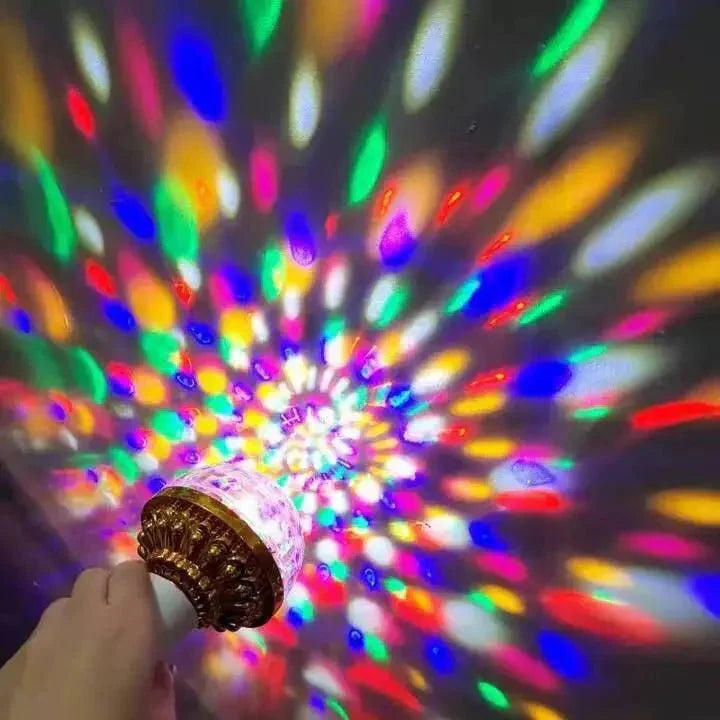 Set of 2 E27 RGB Rotating LED Disco Lights
