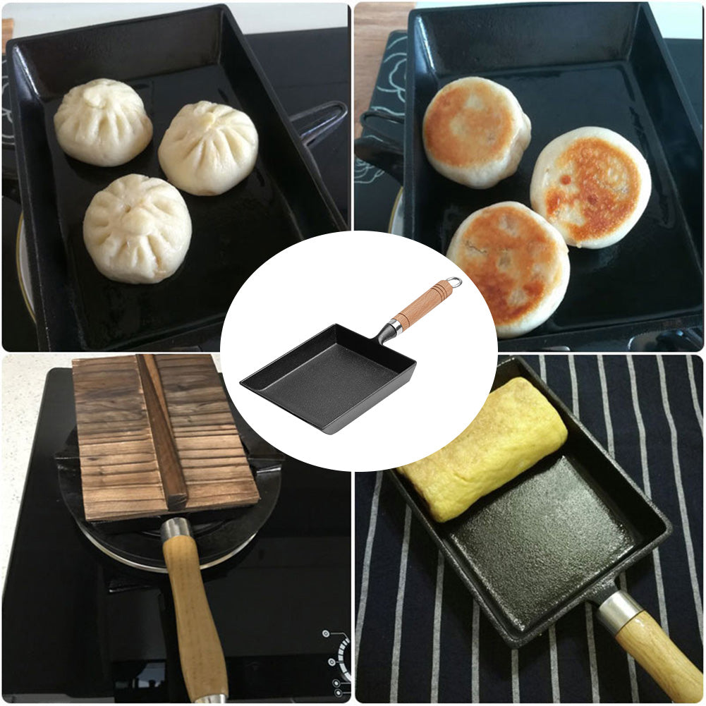 Japanese Omelette Skillet – Non-Stick Cast Iron Tamagoyaki Pan
