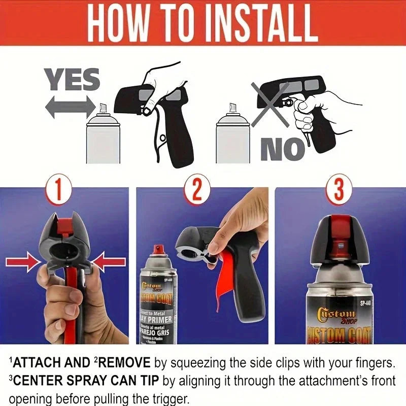 Ergonomic Handle for Spray Cans – Trigger Mechanism for Painting