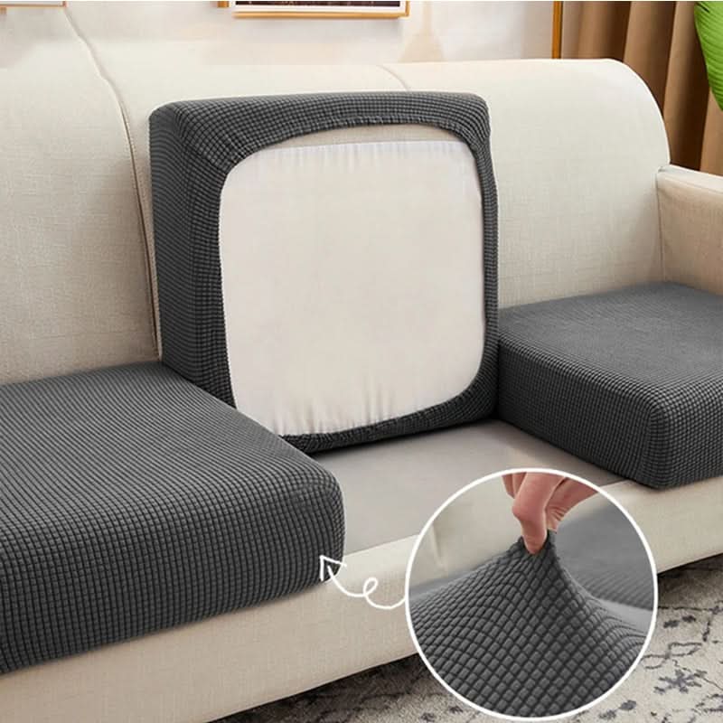 Thick Solid Color Sofa Seat Cover for Comfortable Stretch Fit