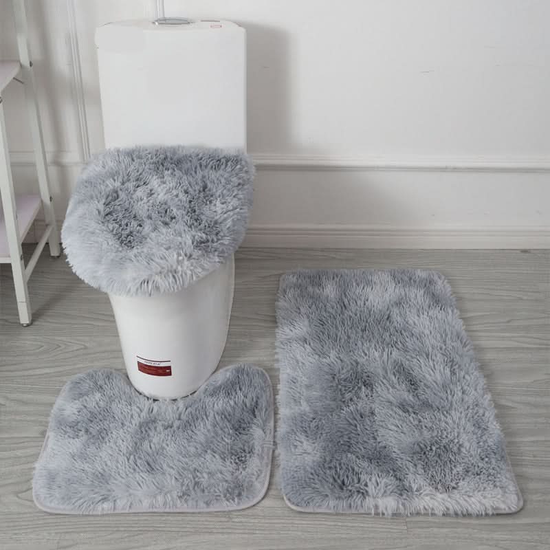 Elegant Toilet Seat Cover and Bath Mat Set
