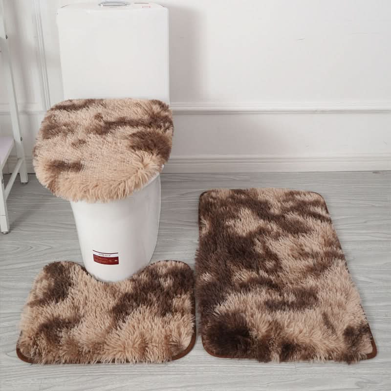 Elegant Toilet Seat Cover and Bath Mat Set