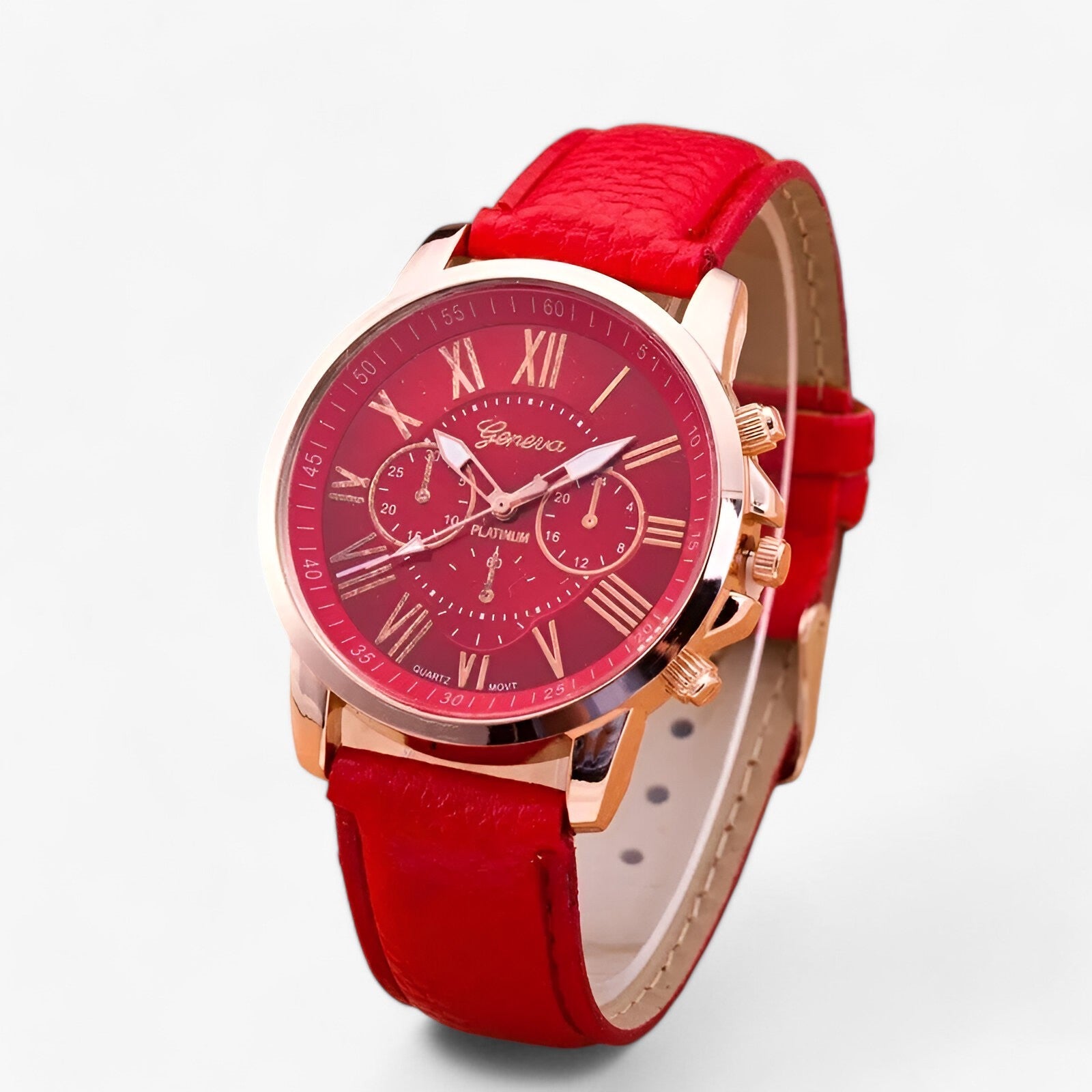 Leather Strap Women's Timepiece Featuring Roman Numerals