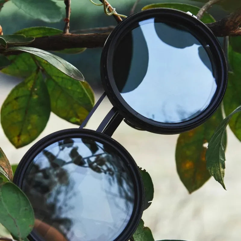 Round Frame Sunglasses with UV400 Protection – Adjustable Polarized Lens