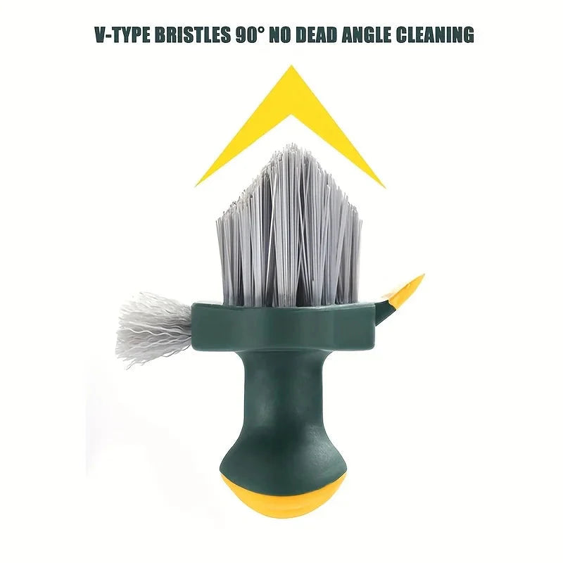 4-in-1 Tile, Grout, and Glass Cleaning Brush Set of 2