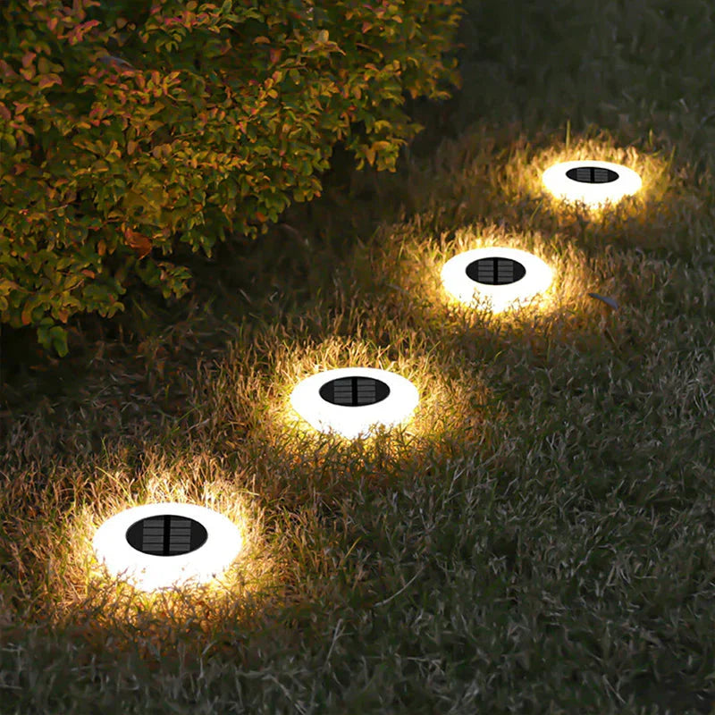 Set of 4 Solar Landscape Lights – 14 LEDs with 360-Degree Illumination
