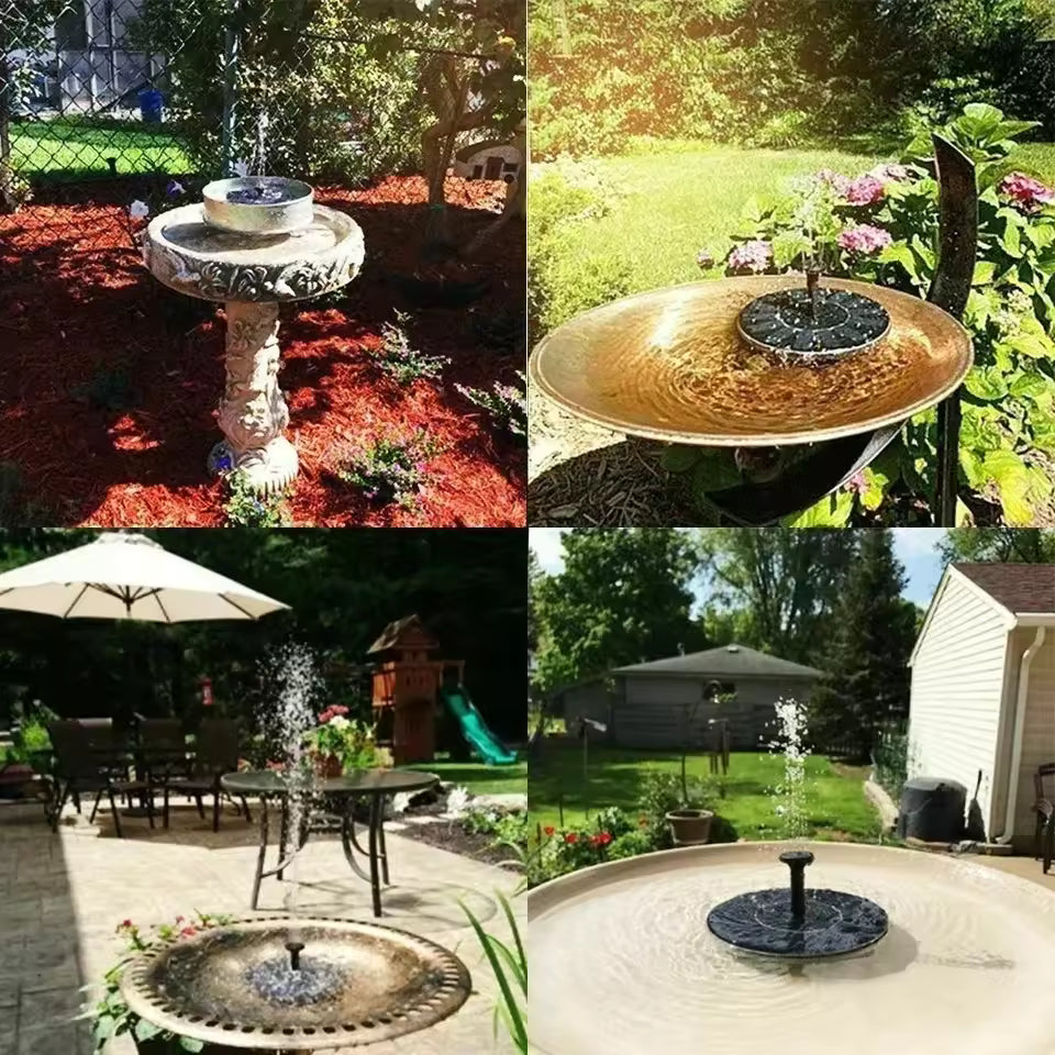 Garden Water Fountain Powered by Solar Energy