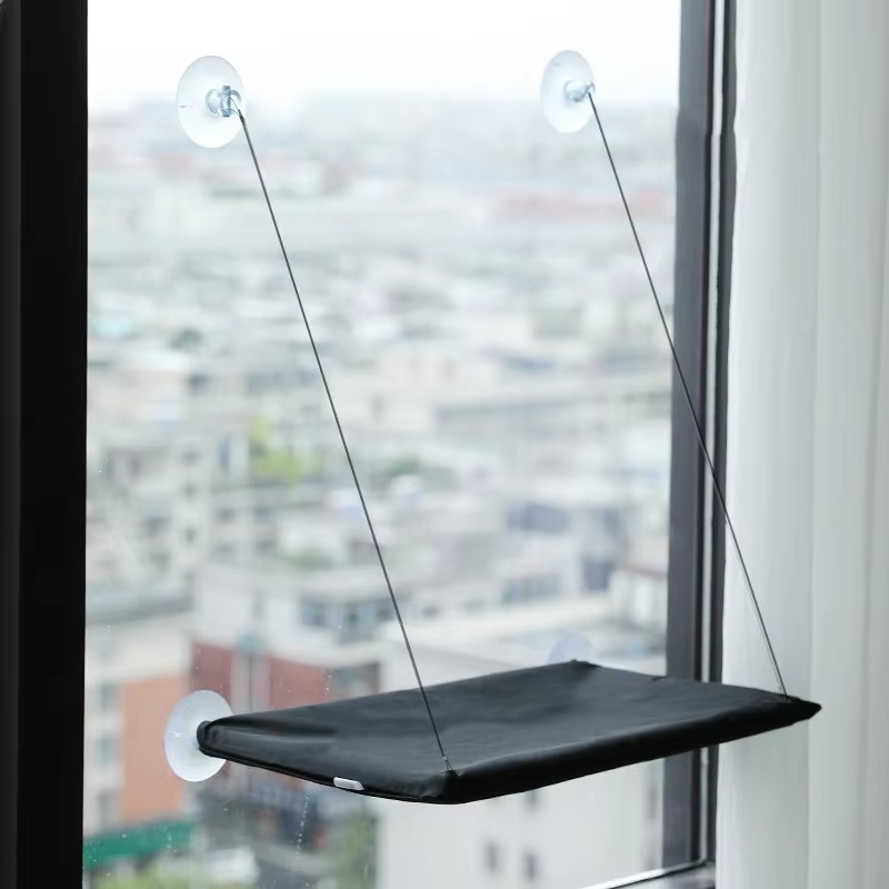 Window Cat Hammock with Suction Cups and Soft Fabric, 24x12 Inches