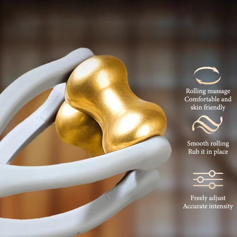 Acupressure Finger Massager Featuring Brass Rollers