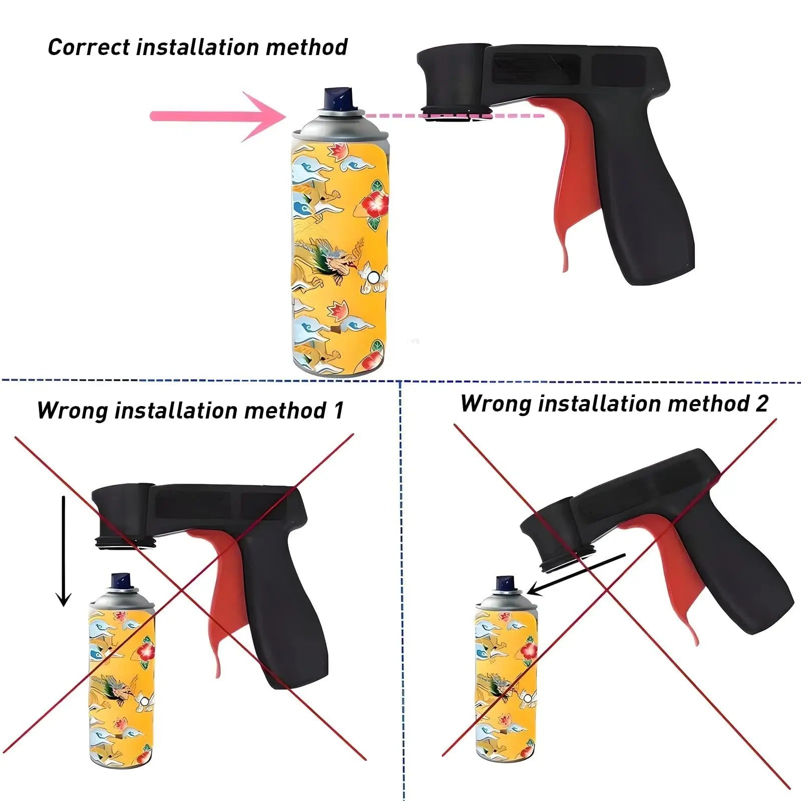 Ergonomic Handle for Spray Cans – Trigger Mechanism for Painting