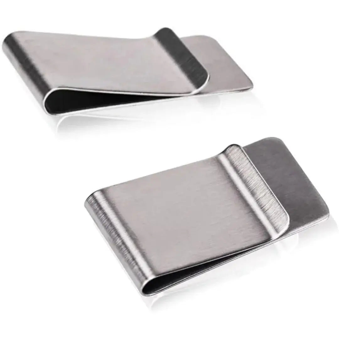 Money Clips in Stainless Steel – Pack of 2, Silver and Gold