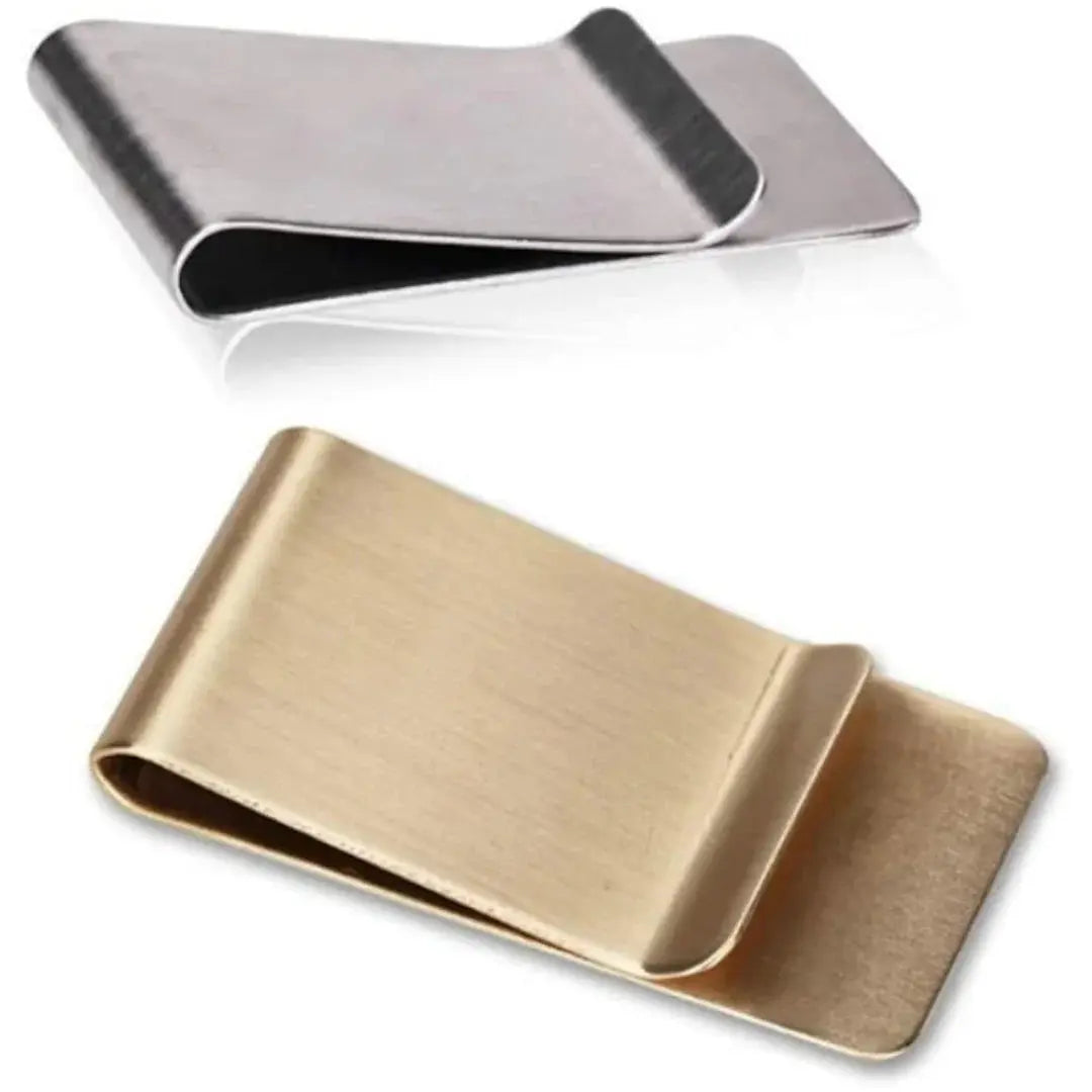 Money Clips in Stainless Steel – Pack of 2, Silver and Gold