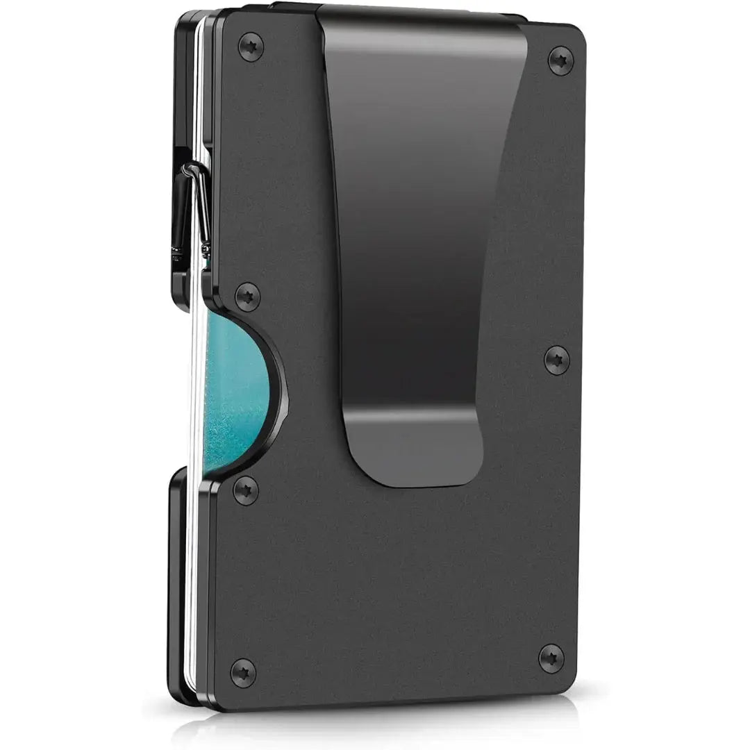 RFID Metal Card Holder – Holds 12 Cards, Includes Money Clip, 4 Styles