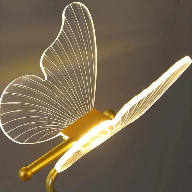 LED Table Lamp with Acrylic Wings – Elegant Butterfly Design