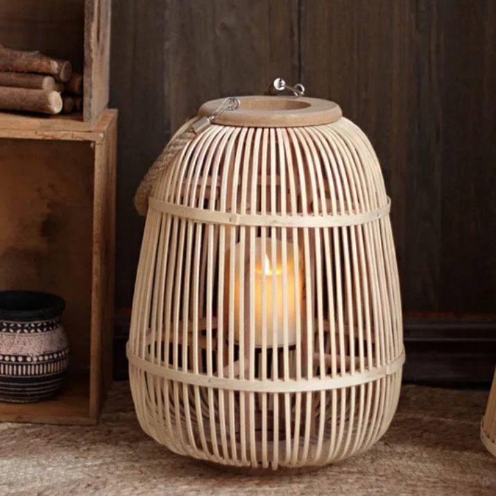 Boho Hanging Garden Decor - Handcrafted Rattan Lanterns for Patio