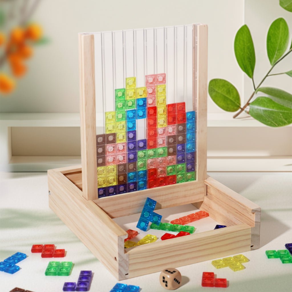 Eco-Friendly Tetris Puzzle for Family Bonding and Brain Boosting