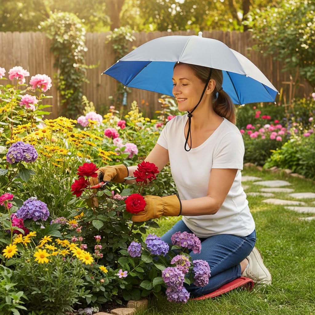 Hands-Free Umbrella Hat for Sun Protection – Lightweight Outdoor Gear
