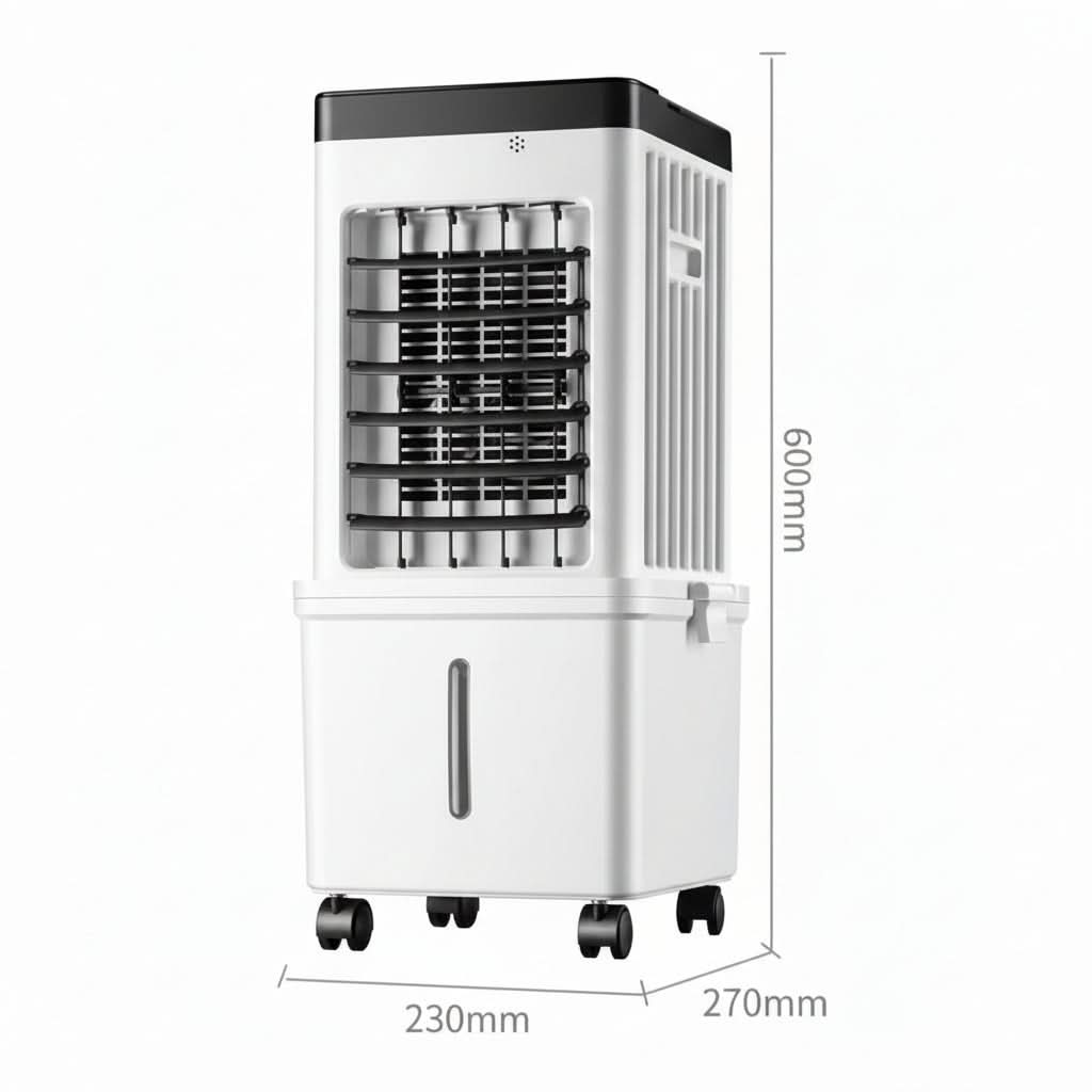 Portable 3-in-1 Air Cooler and Humidifier – Evaporative Fan with Ice Packs and 3 Speed Settings
