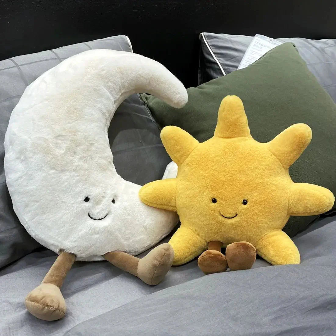 Soft Moon and Sun Shaped Pillow with Legs