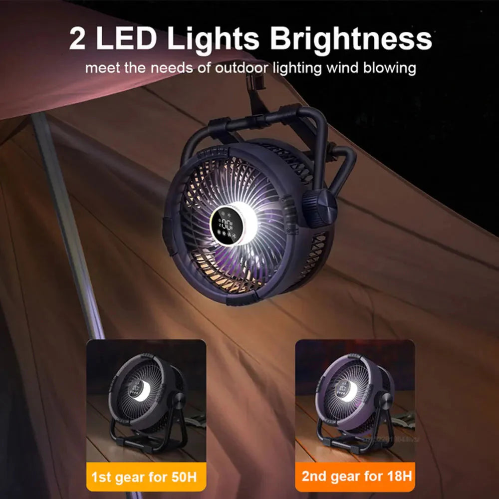 LED Camping Fan with 20000mAh Rechargeable Battery