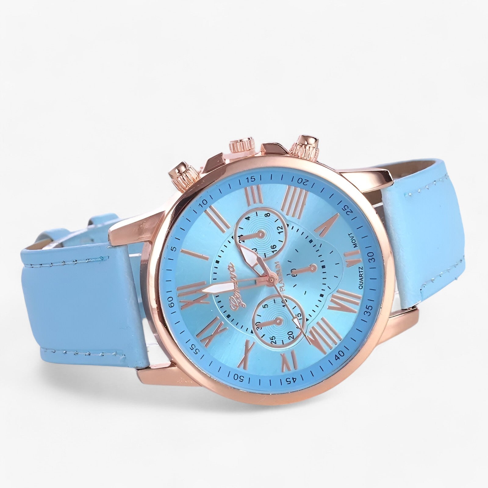 Leather Strap Women's Timepiece Featuring Roman Numerals