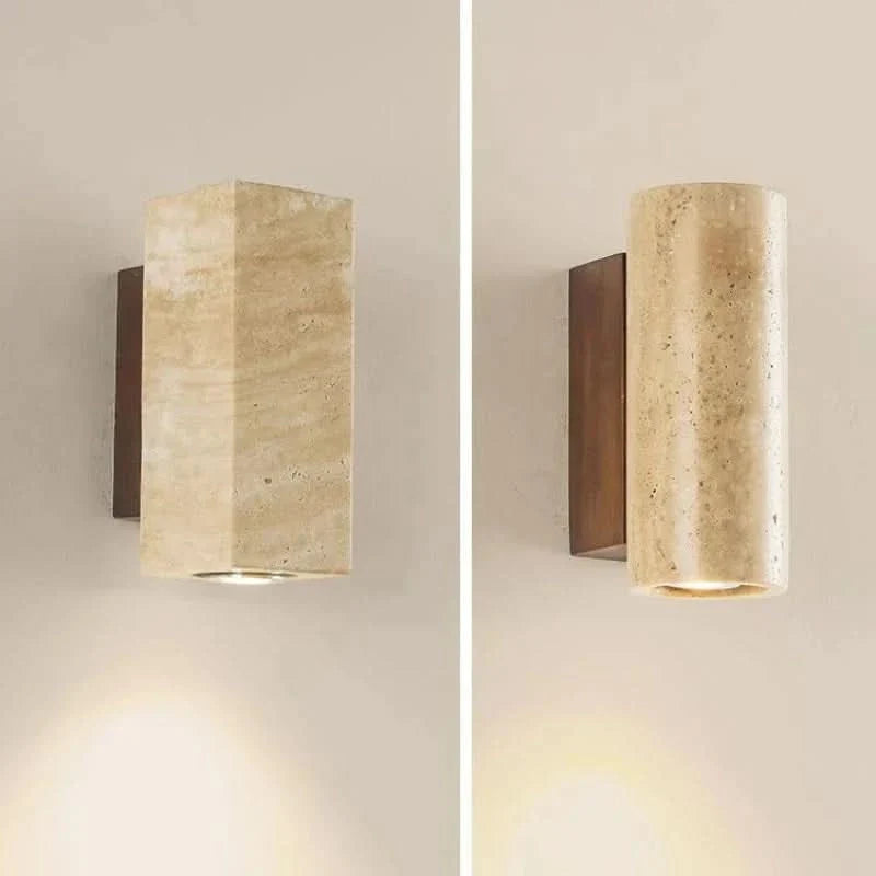 Wabi Sabi Wall Light in Nordic Travertine Design