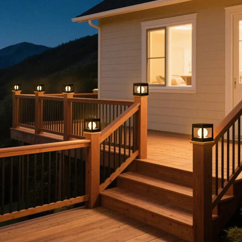 Automatic Sensor Solar Lantern for Garden with Two Light Colors