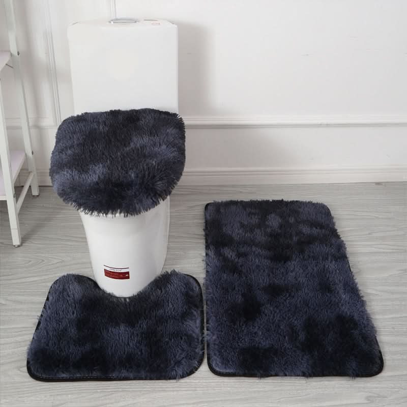 Elegant Toilet Seat Cover and Bath Mat Set in Soft Design