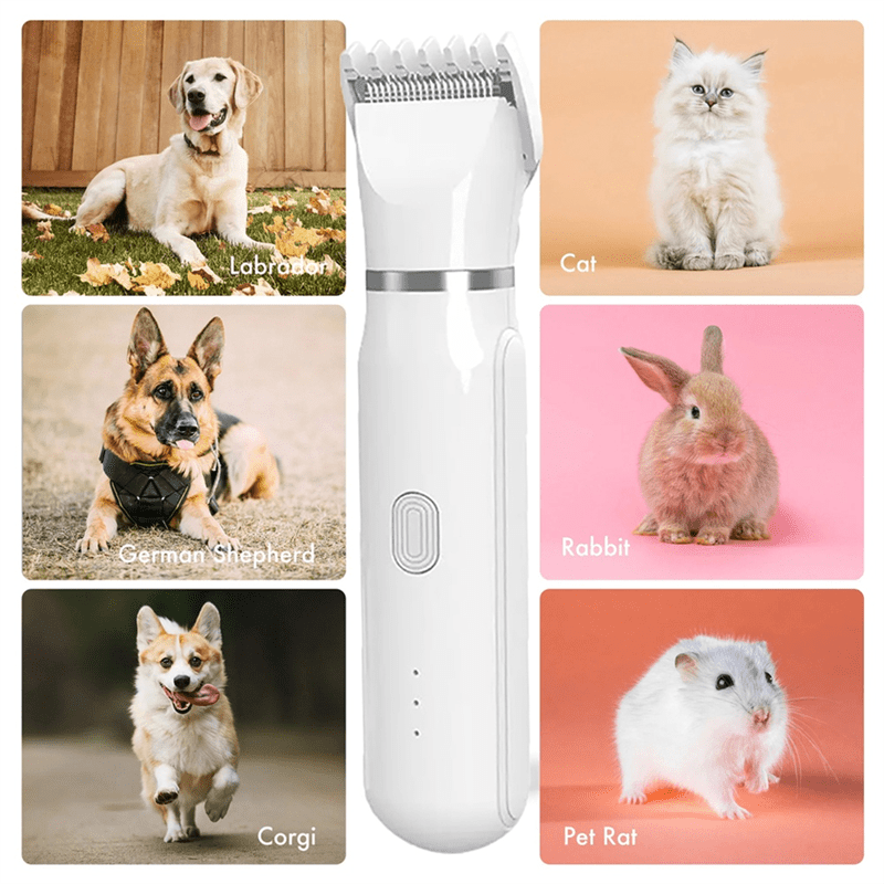 Pet Grooming Set: Dog Clippers, Nail Grinder & 4 Tools Included