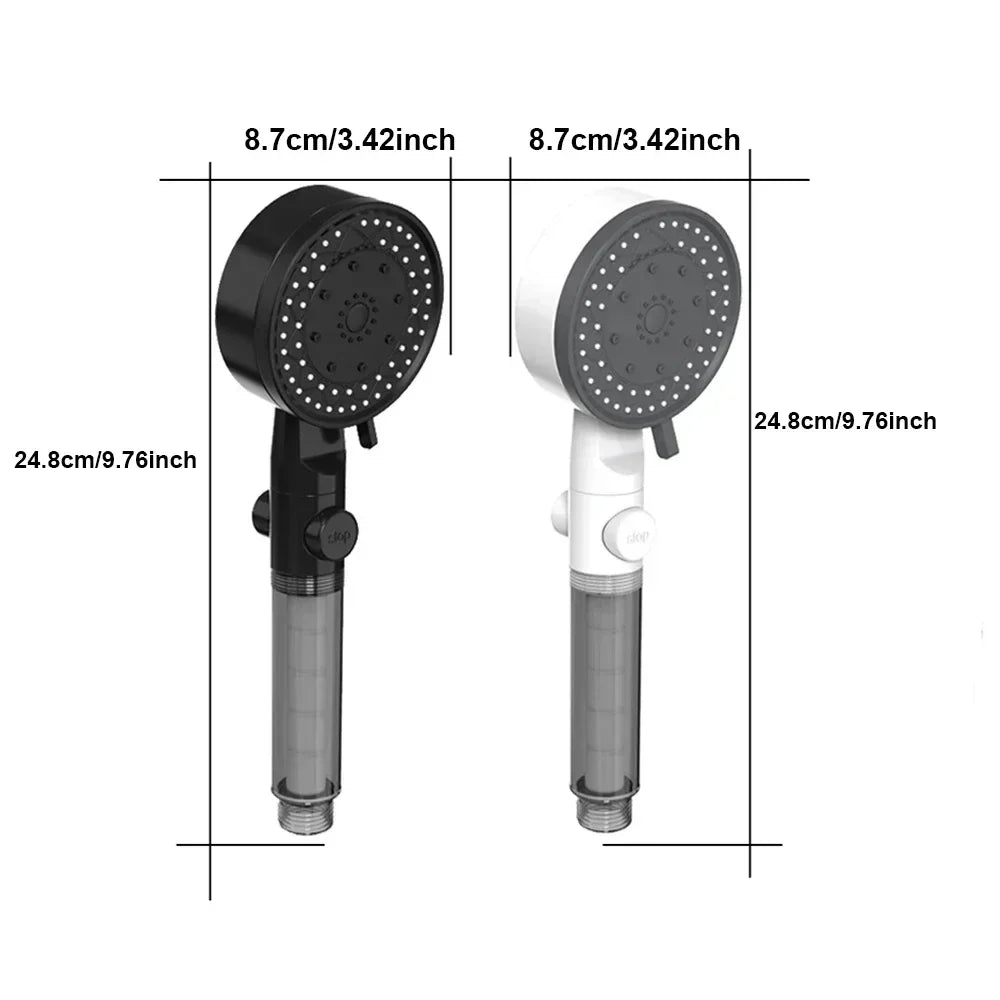 Handheld Showerhead with Water Filter - 10 Spray Settings, High Pressure