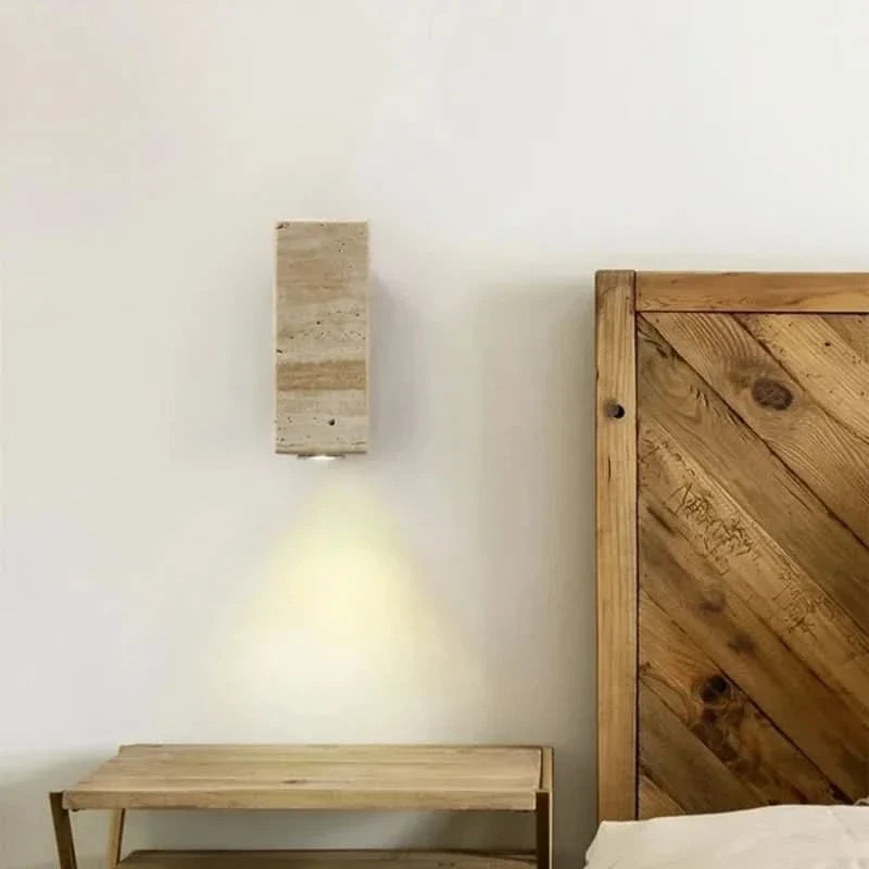 Wabi Sabi Wall Light in Nordic Travertine Design