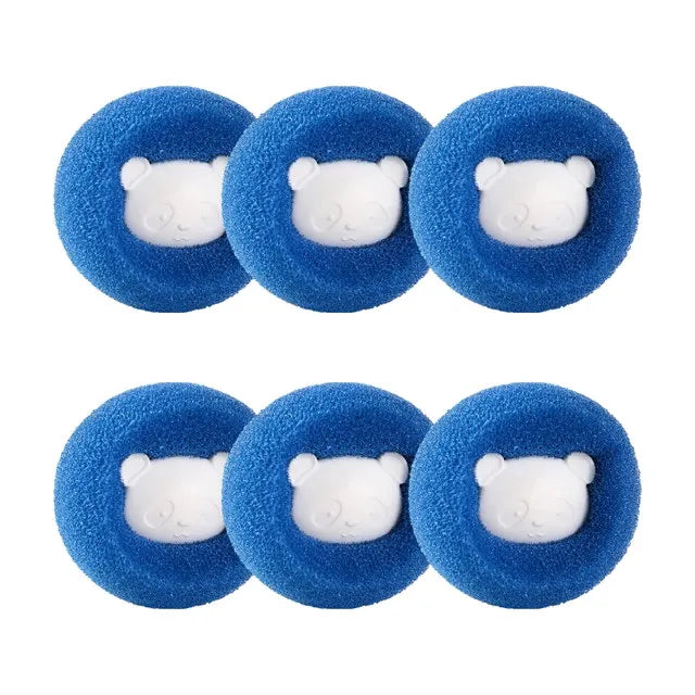 Set of 6 Laundry Balls for Pet Hair Removal – Hair-Free Washing